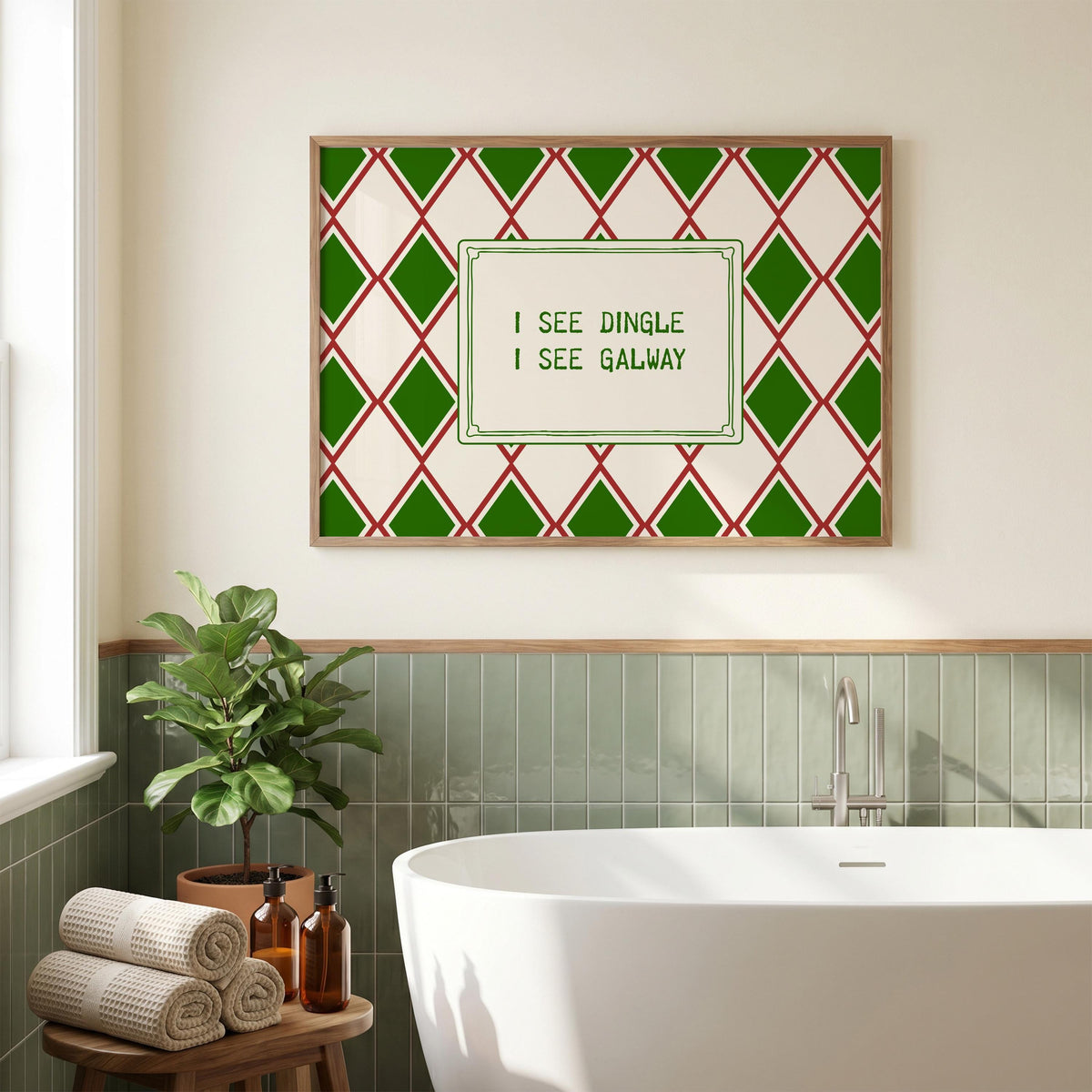 I See Dingle I See Galway Irish print – wall mockup 6