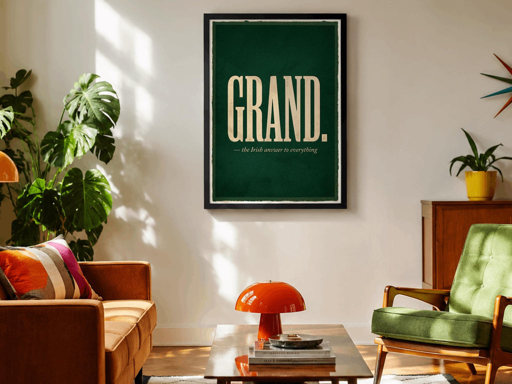 Grand Emerald Irish print – room mockup 1