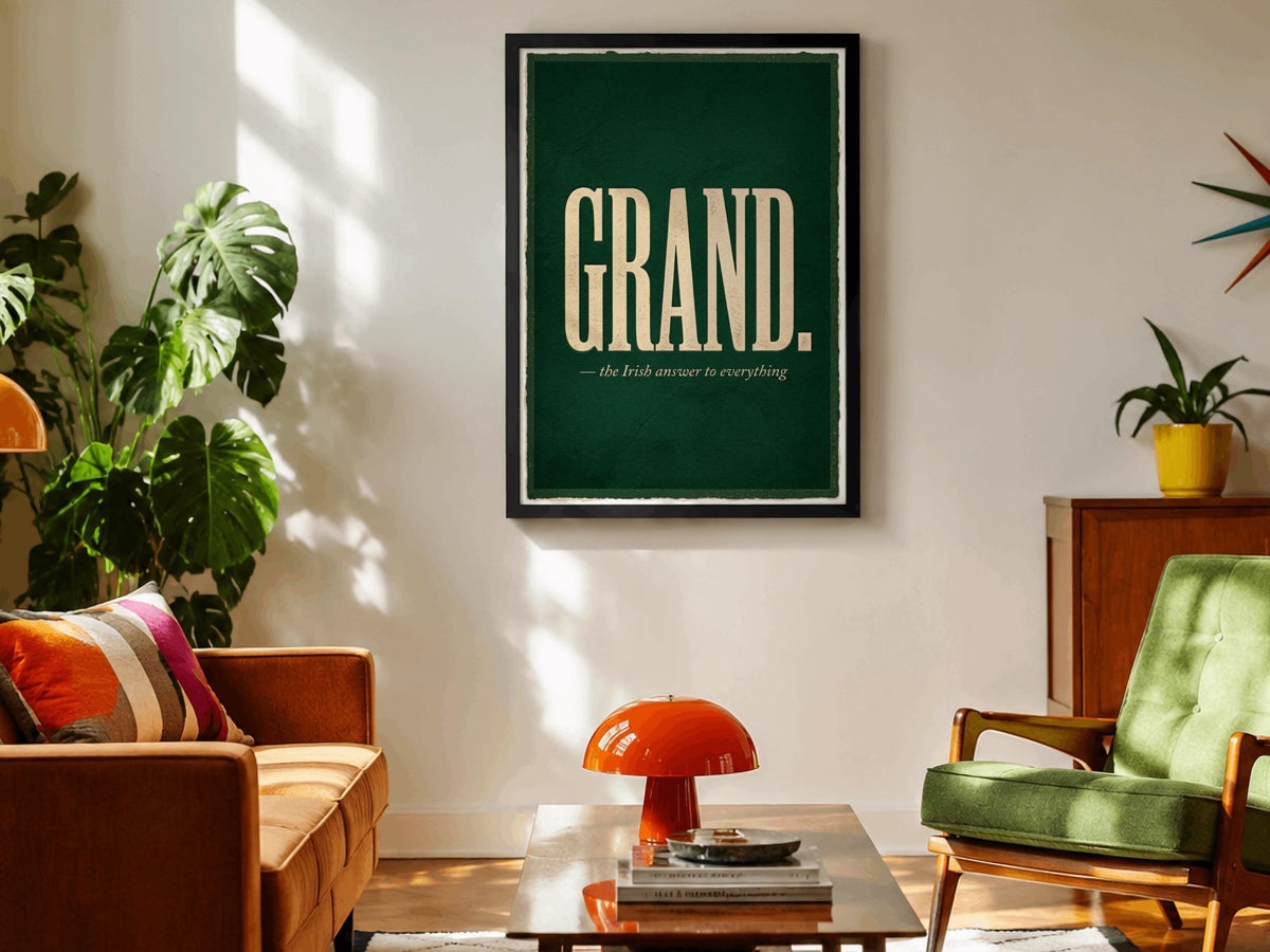 Grand Emerald Irish print – room mockup 1