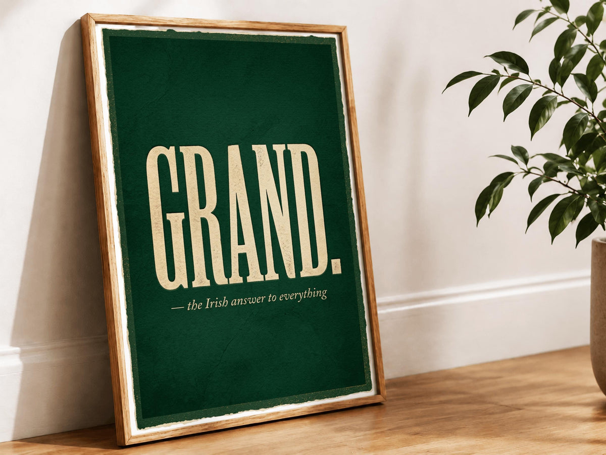 Grand Emerald Irish print – room mockup 4